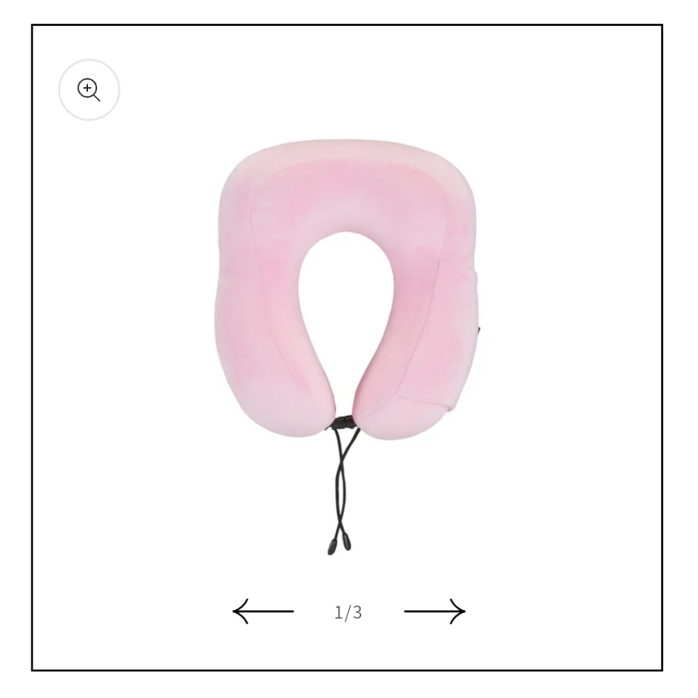 Bugatti Ergonomic Neck Pillow in Light Pink